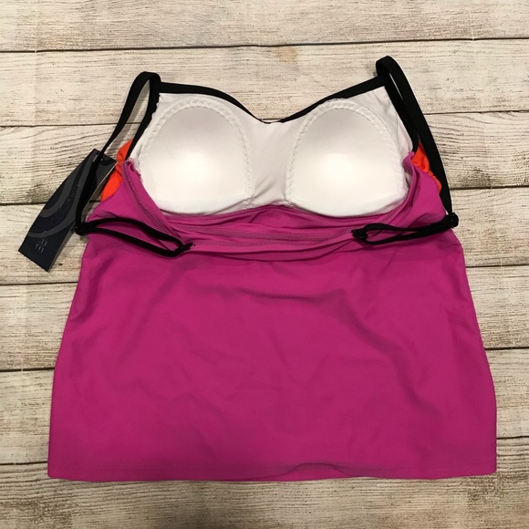 NWT Aqua Couture Tankini Swim Top Size L - Picture 4 of 6